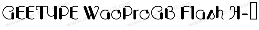 GEETYPE WaoProGB Flash H字体转换